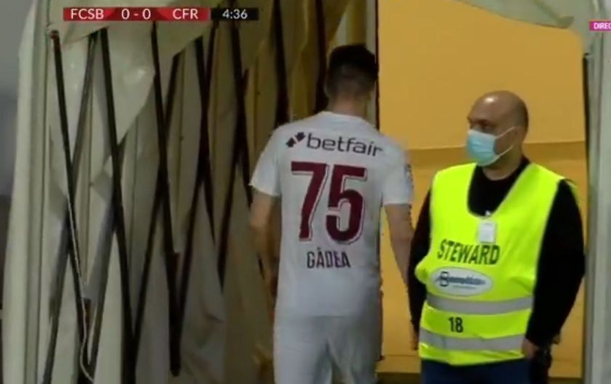 Atmosferă încinsă la CFR » Scos în minutul 4, Gîdea s-a dus direct la vestiare! Înlocuitorul său a fost și el schimbat