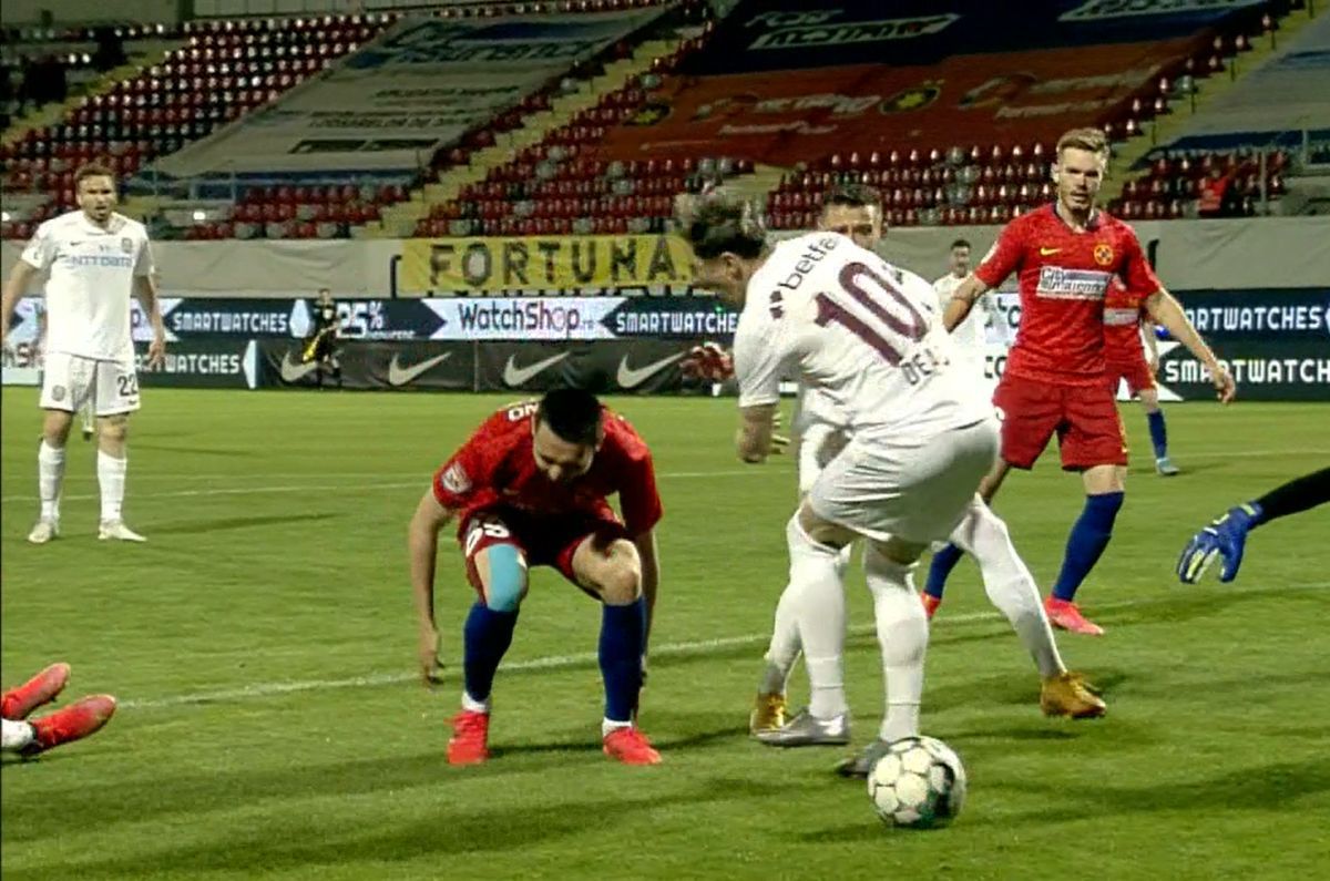 Penalty neacordat în FCSB - CFR Cluj!