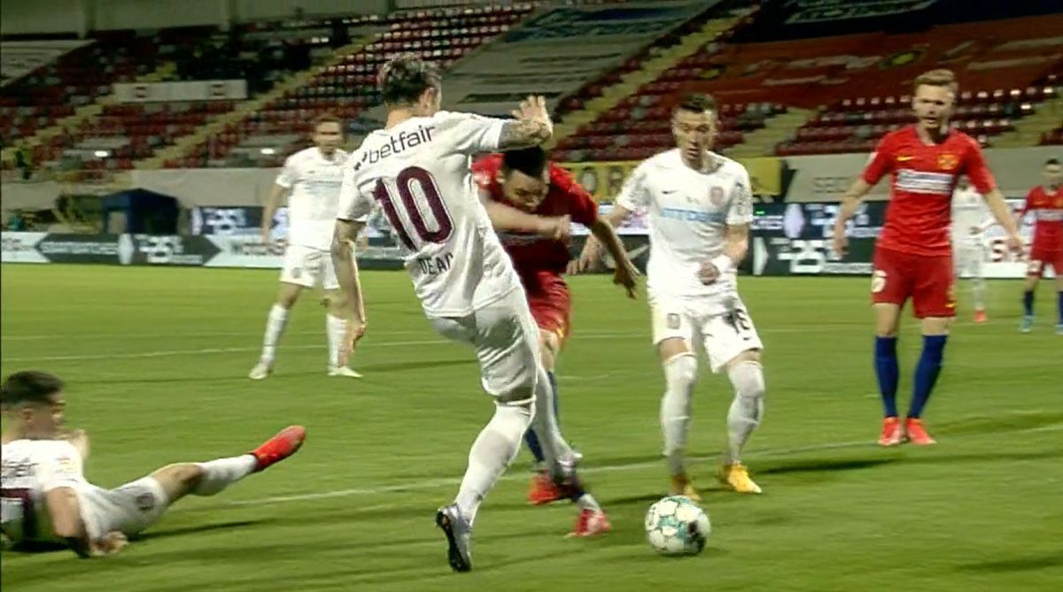 Penalty neacordat în FCSB - CFR Cluj! Verdictul categoric al lui Ion Crăciunescu + reacția lui Deac