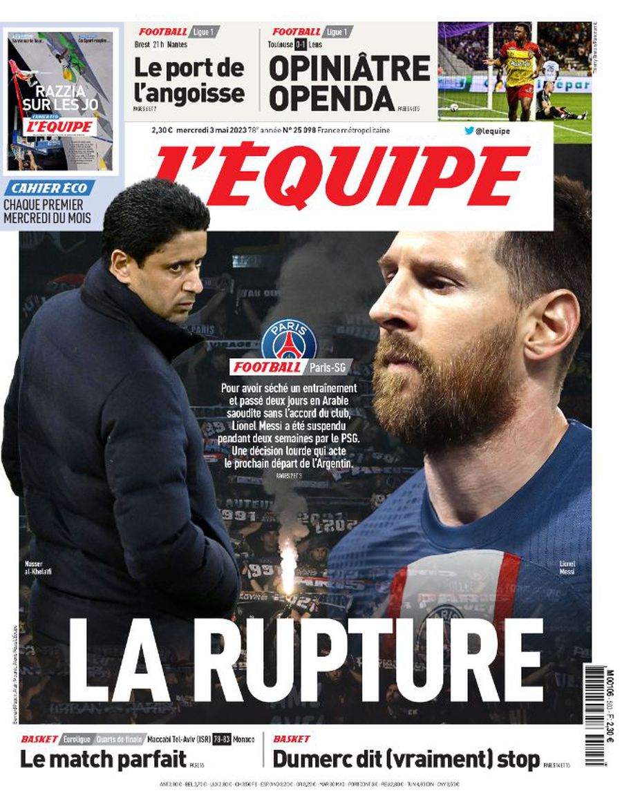 „Ruptura” » L'Equipe dezvăluie ce urmează pentru Leo Messi, aflat în pragul suspendării la PSG