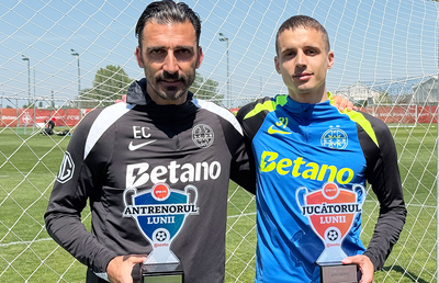 Lideri în Superligă, primii și la premii! Juri Cisotti și Elias Charalambous au câștigat trofeele pentru Jucătorul și Antrenorul lunii aprilie 2025 + clasamentele detaliate