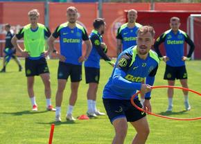 Back în business! Cum a fost surprins Darius Olaru la antrenamentul FCSB-ului