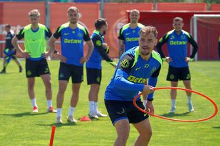 Back în business! Cum a fost surprins Darius Olaru la antrenamentul FCSB-ului