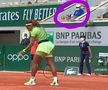Ion Țiriac, urmărind-o pe Serena Williams. Sursă foto: Twitter Lorena Popa