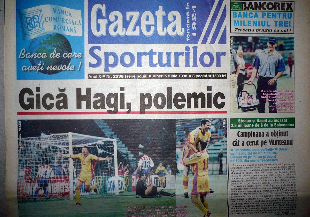 24 de ani de când Stelea le arăta degetele mijlocii spectatorilor, iar Hagi cerea statuie