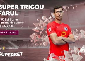 Hai în joc! La Superbet ai Bonus 50 de lei și un SuperTricou cu Farul!