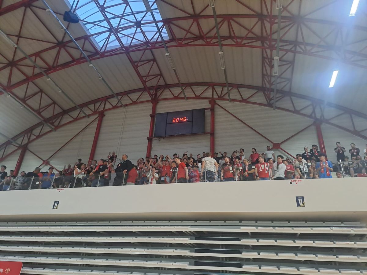 Fanii „câinilor” s-au strâns în Ștefan cel Mare și așteaptă promovarea » Imagini spectaculoase din sala Dinamo