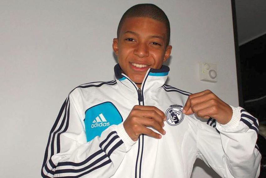 Kylian Mbappe, în copilărie în echipamentul lui Real Madrid/ foto Instagram @Kylian Mbappe