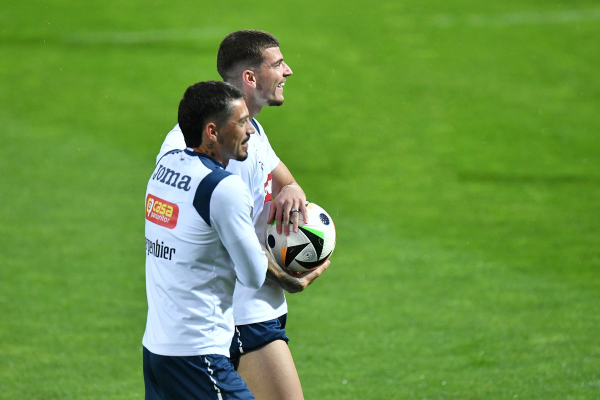 Antrenamentul de dinaintea amicalului România - Bulgaria