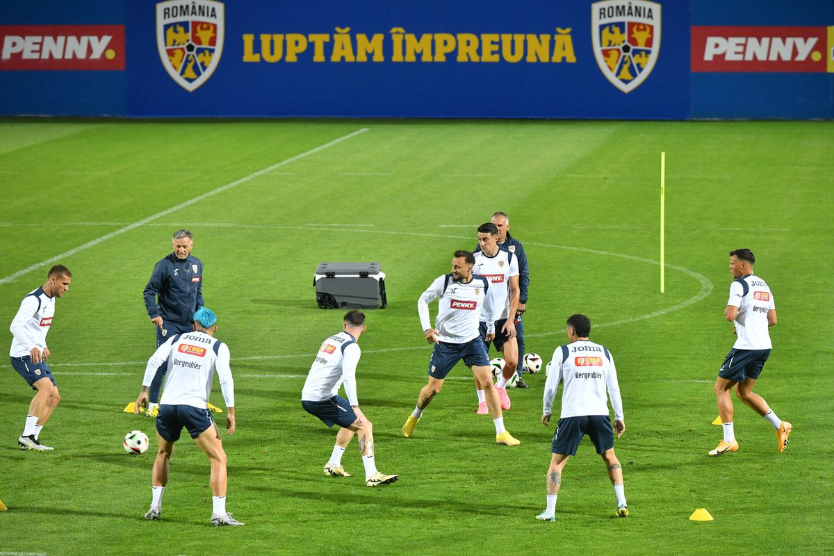 Antrenamentul de dinaintea amicalului România - Bulgaria