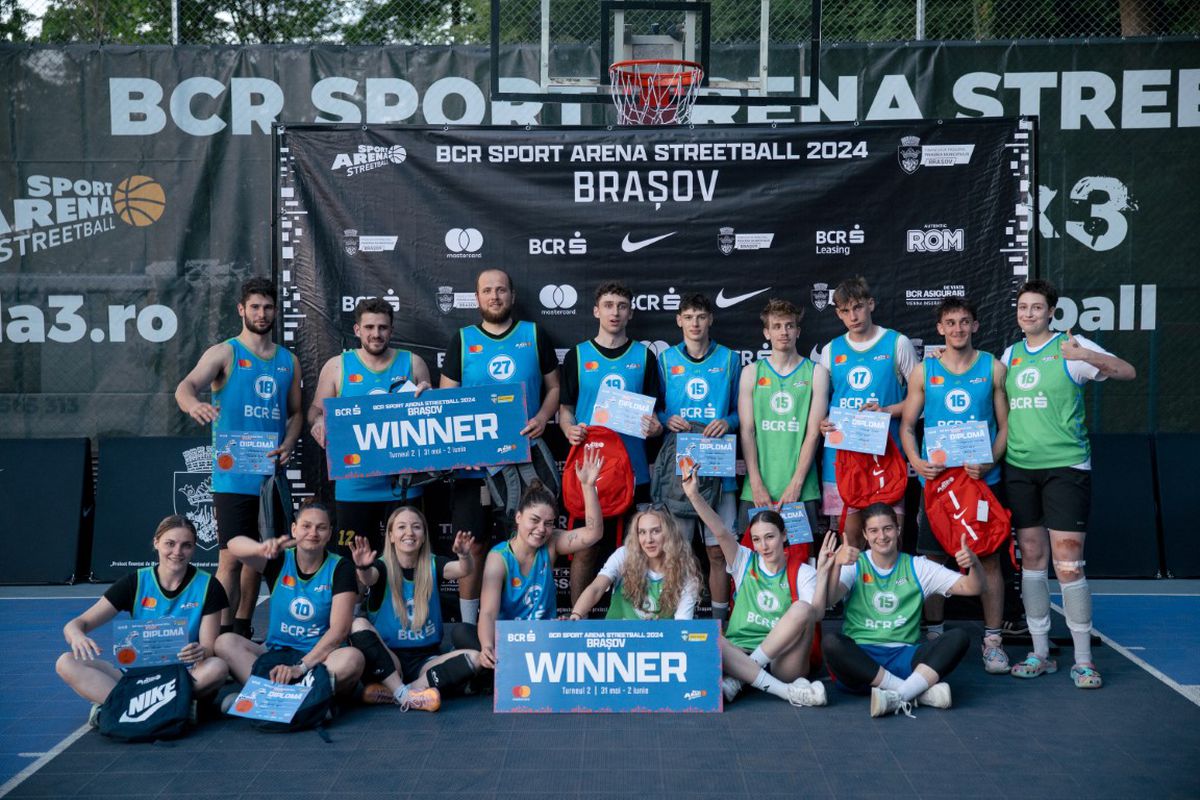 Au „invadat” Tâmpa! A fost spectacol sub panou la Sport Arena Streetball Brașov