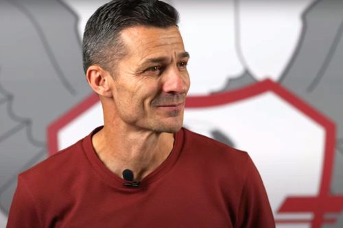 VIDEO Moment emoționant: lui Costel Gâlcă i-au dat lacrimile la primul interviu la Rapid