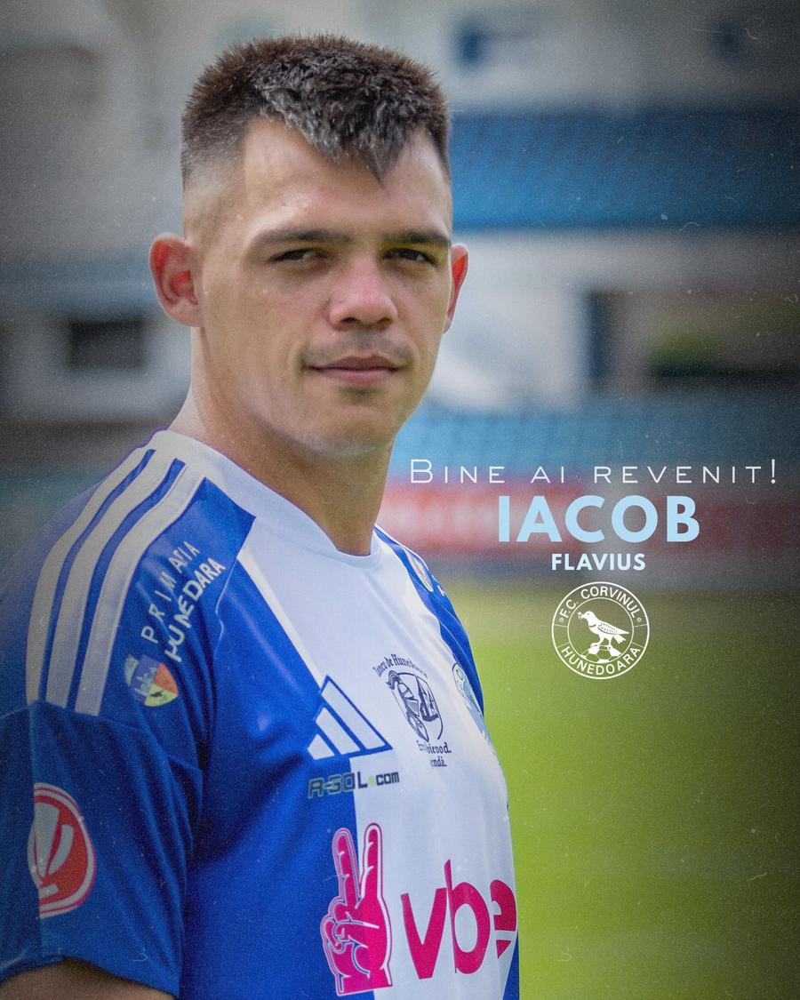 Flavius Iacob a revenit la Corvinul // foto: Facebook Corvinul a prezentat primele două transferuri pentru Superliga: „Bun revenit, «China»!”