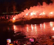 Jucătorii de la U-BT Cluj Napoca au sărbătorit al șaselea titlu cu „tradiționala” baie în Someș