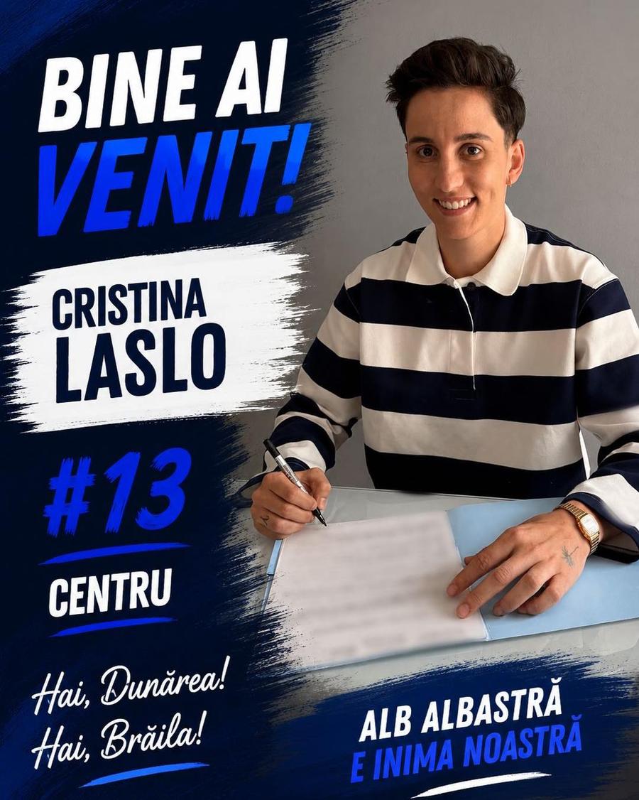 Cristina Laslo, prezentată oficial la noua echipă: „Abia aștept să ne întâlnim și să scriem istorie”