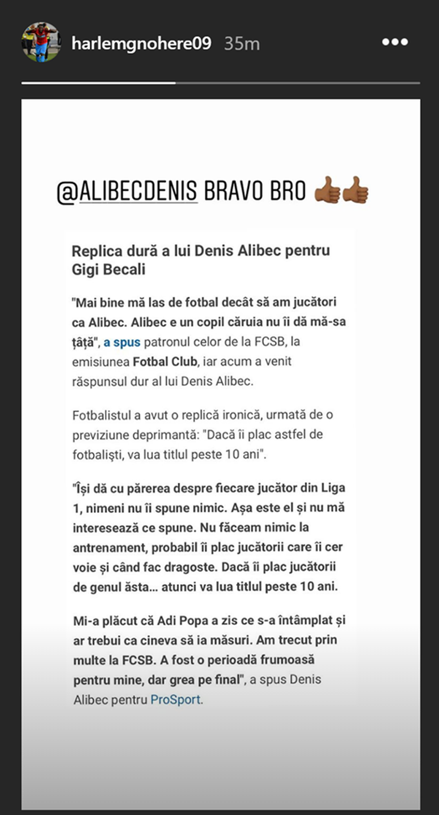Alianță împotriva lui Gigi Becali » Ce a făcut Gnohere după atacul lui Alibec: „Bravo, frate”