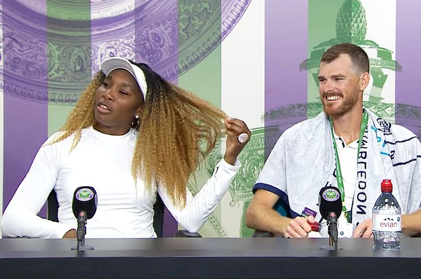 Venus Williams și Jamie Murray // foto: captură YouTube