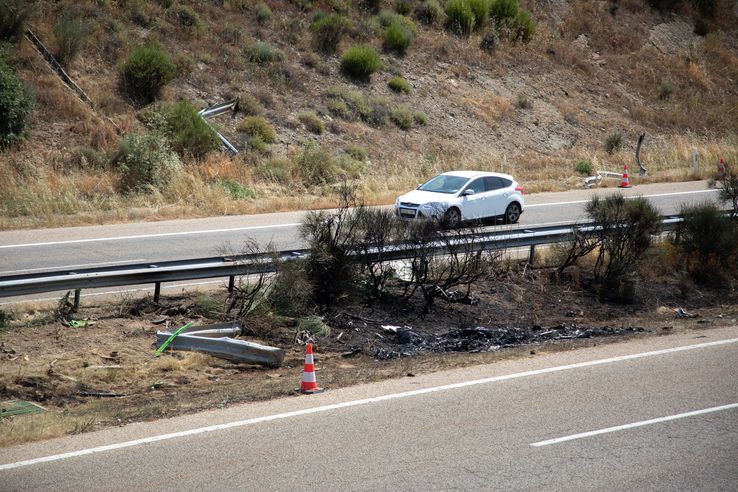 Imagini de la locul accidentului în care a murit Diogo Jota. FOTO: Imago Images