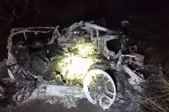 Mașina lui Jota, după accident