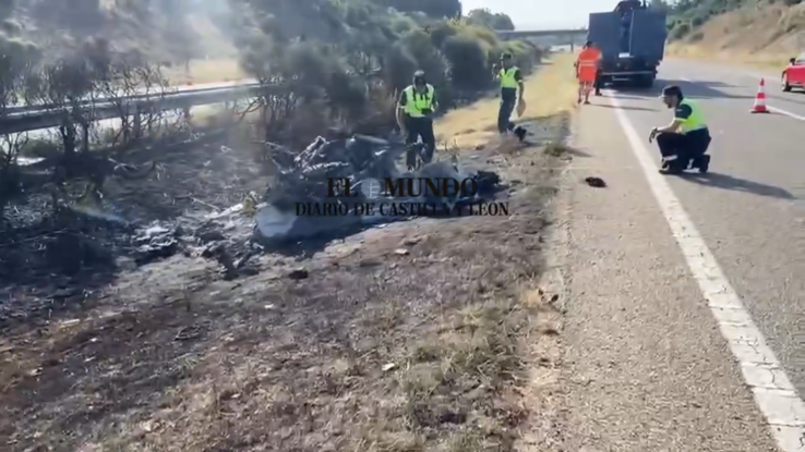 Imagini de la locul accidentului în care a murit Diogo Jota. FOTO: dailymotion.com