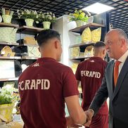 Rapidiștii au participat la inaugurarea unui nou magazin Mobexpert în București. Foto: Carmen Dumitru (GSP.RO)