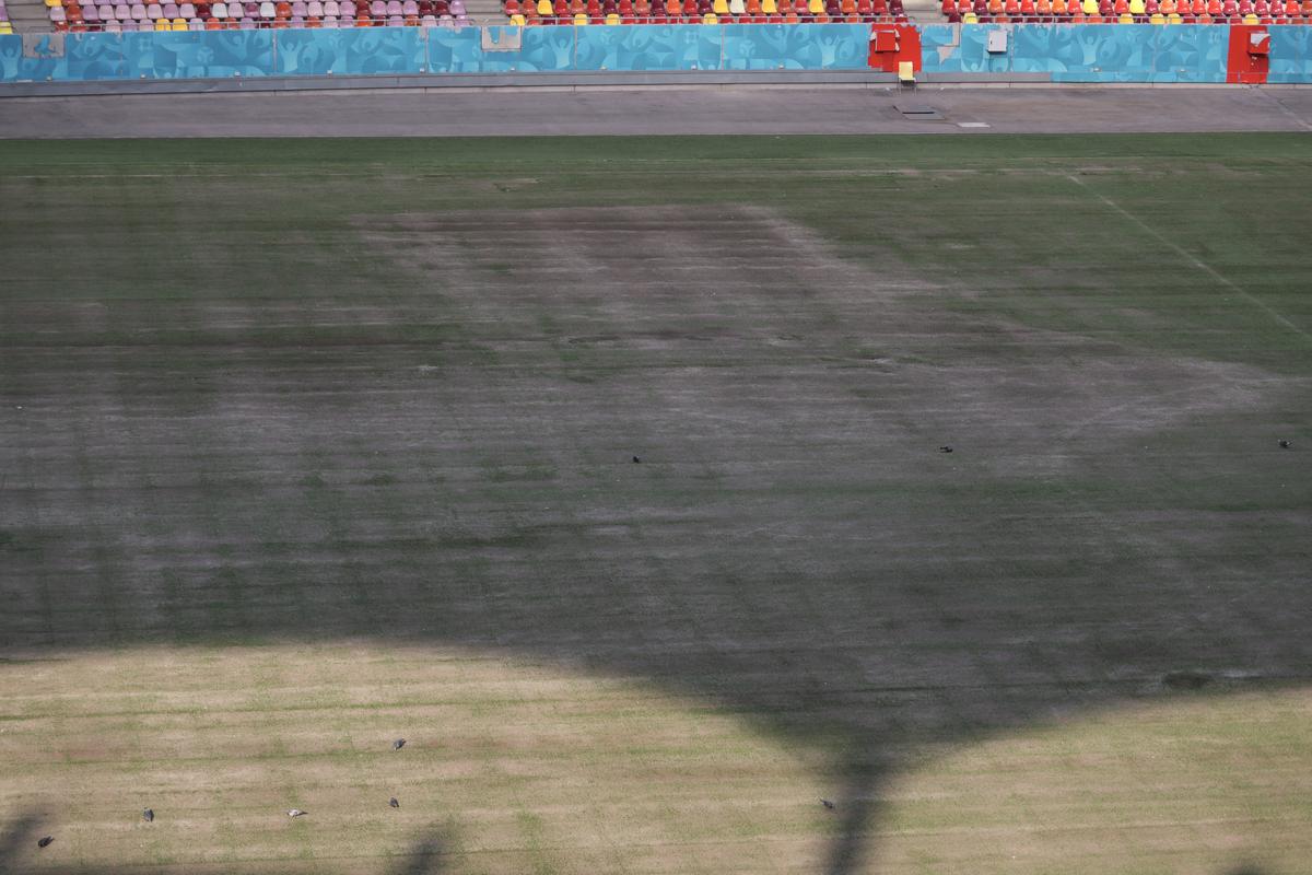 Dezastru total pe Arena Națională! » Cel mai mare stadion al țării a fost inundat de furtună: lifturile sunt inundate și blocate, iar gazonul e distrus