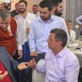 Nelu Varga, cu vestă, alături de Dan Petrescu