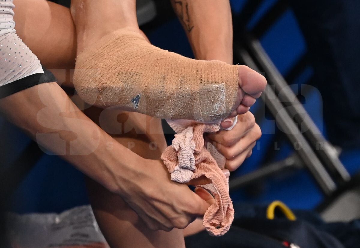 Accidentare Larisa Iordache - finala barna - Raed Krishan