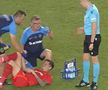 David Miculescu, accidentat în FCSB - CSKA 1948 Sofia