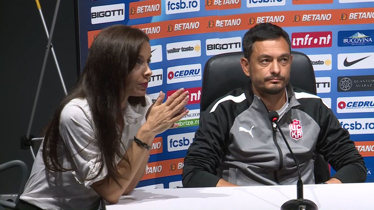 FOTO Margarita Peychinska, translator la conferința CSKA înainte de FCSB