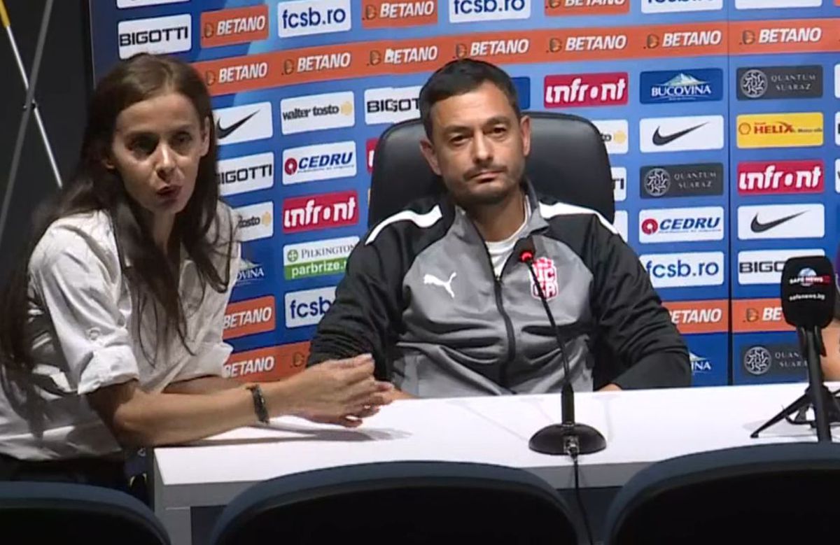 FOTO Margarita Peychinska, translator la conferința CSKA înainte de FCSB