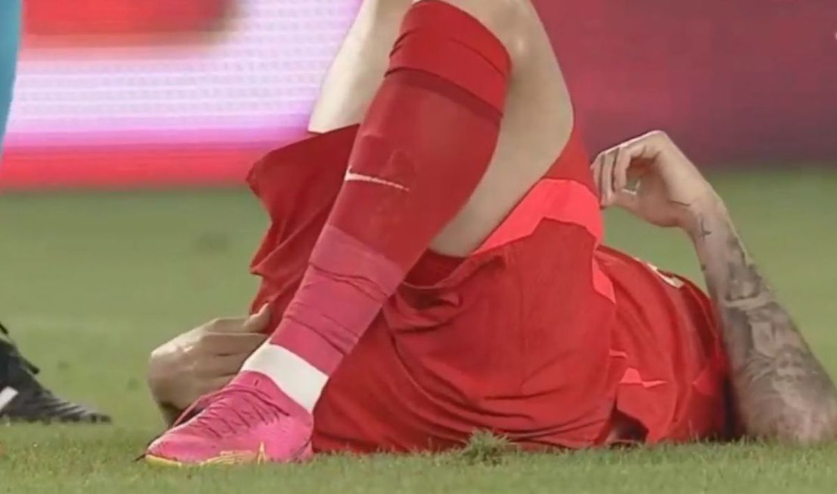 David Miculescu, accidentat în FCSB - CSKA 1948 Sofia