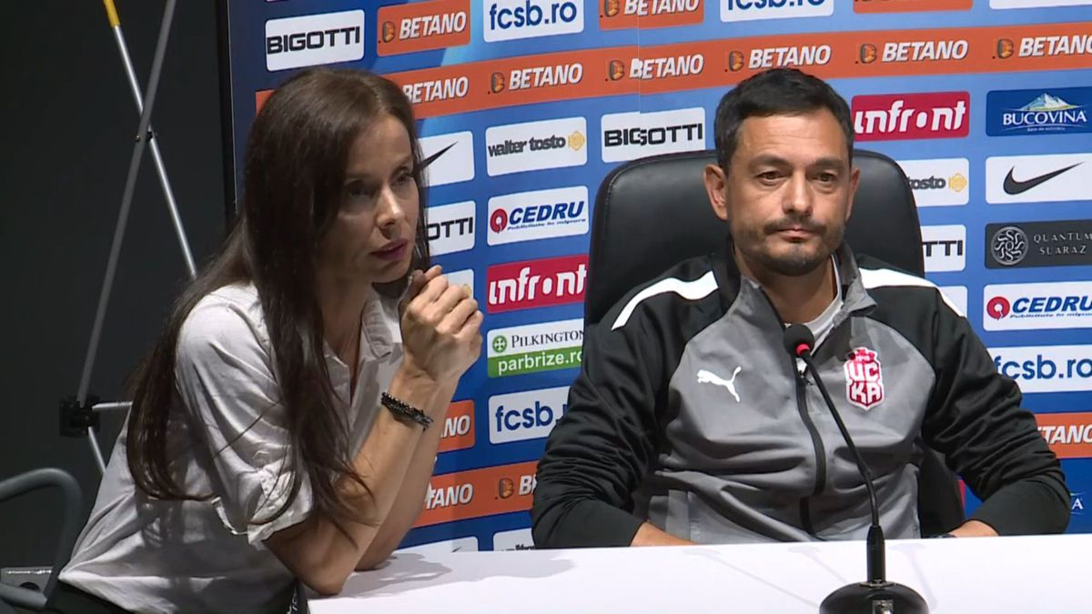 FOTO Margarita Peychinska, translator la conferința CSKA înainte de FCSB