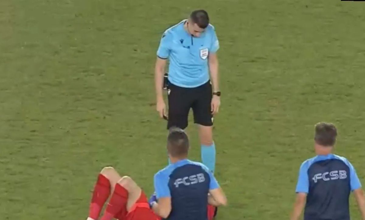 David Miculescu, accidentat în FCSB - CSKA 1948 Sofia