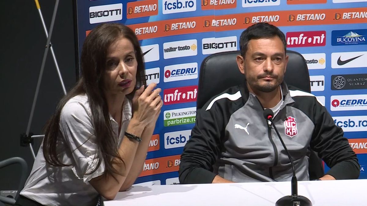 FOTO Margarita Peychinska, translator la conferința CSKA înainte de FCSB