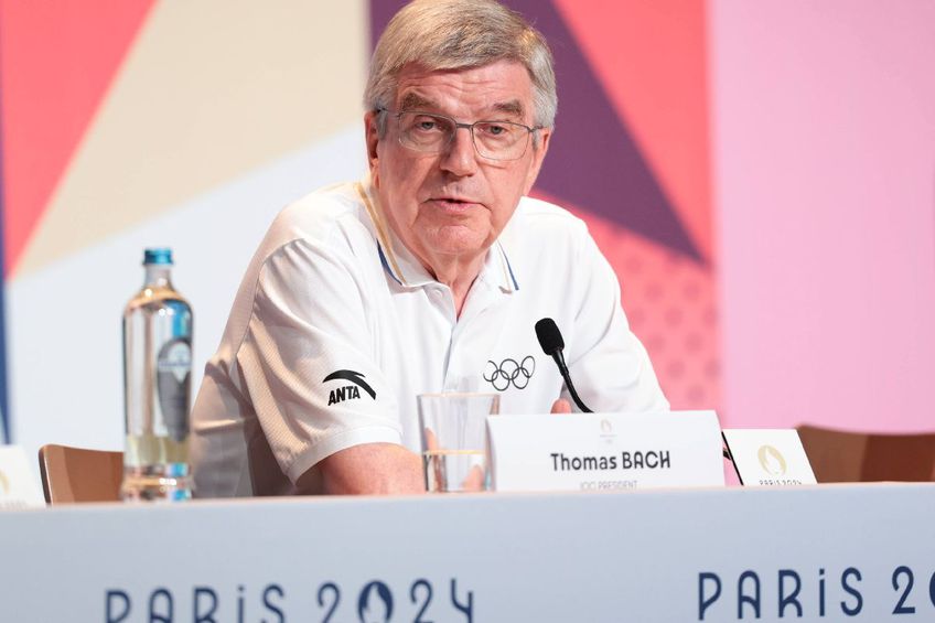 Thomas Bach, în conferința de presă susținută sâmbătă la Paris / Sursă foto: Imago Images