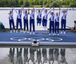 Fetele de poveste de la 8 plus 1,  la premierea cu aurul olimpic. Foto: Raed Krishan (GSP)