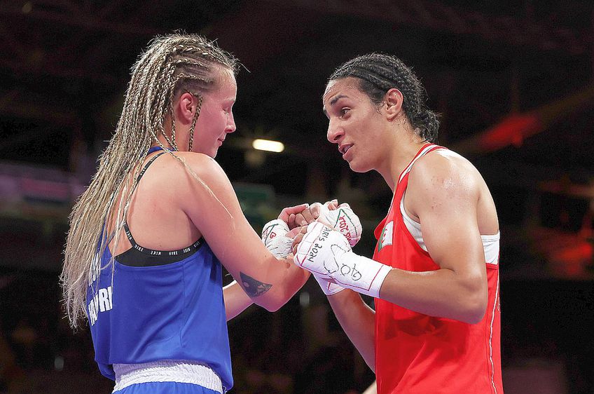 Anna Luca Hamori și Imane Khelif, după lupta de sâmbătă // foto: Guliver/gettyimages