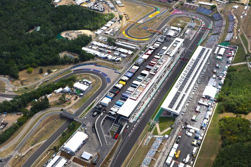 Aşa arată de sus paddock-ul de la Hungaroring // FOTO: Formula 1