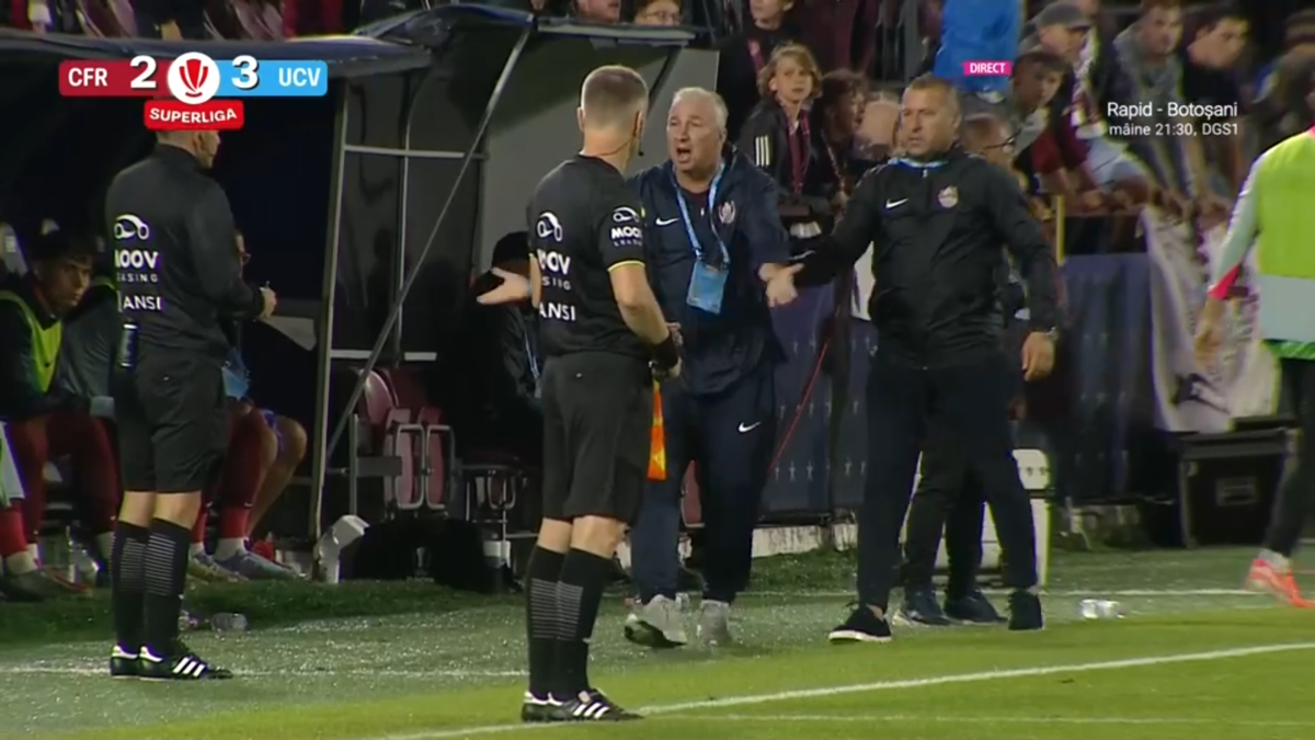 Dan Petrescu, trimis în tribune de Rareș Vidican într-un final incendiar în Gruia