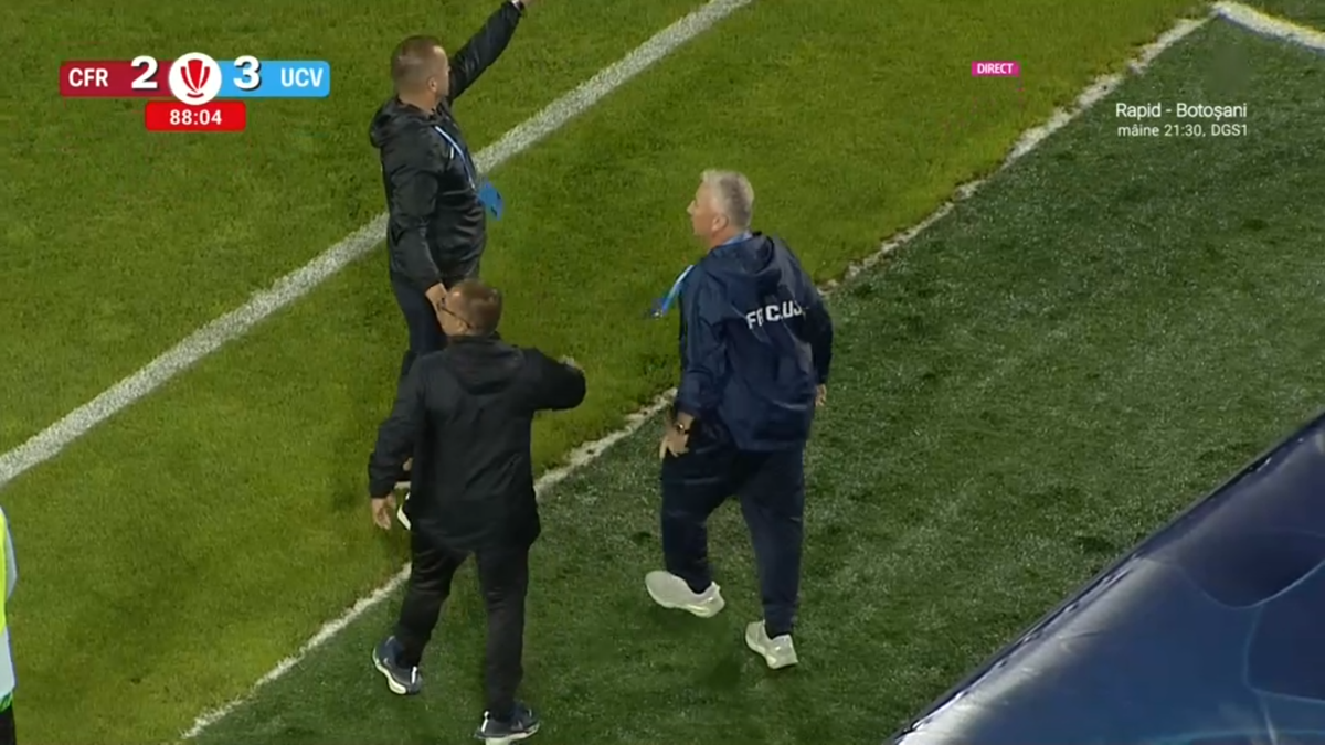 Dan Petrescu, trimis în tribune de Rareș Vidican într-un final incendiar în Gruia