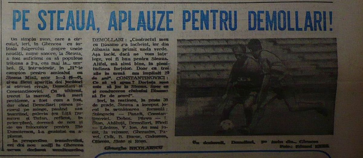 Sulejman Demollari - Dinamo - Steaua