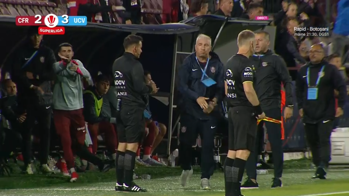 Dan Petrescu, trimis în tribune de Rareș Vidican într-un final incendiar în Gruia