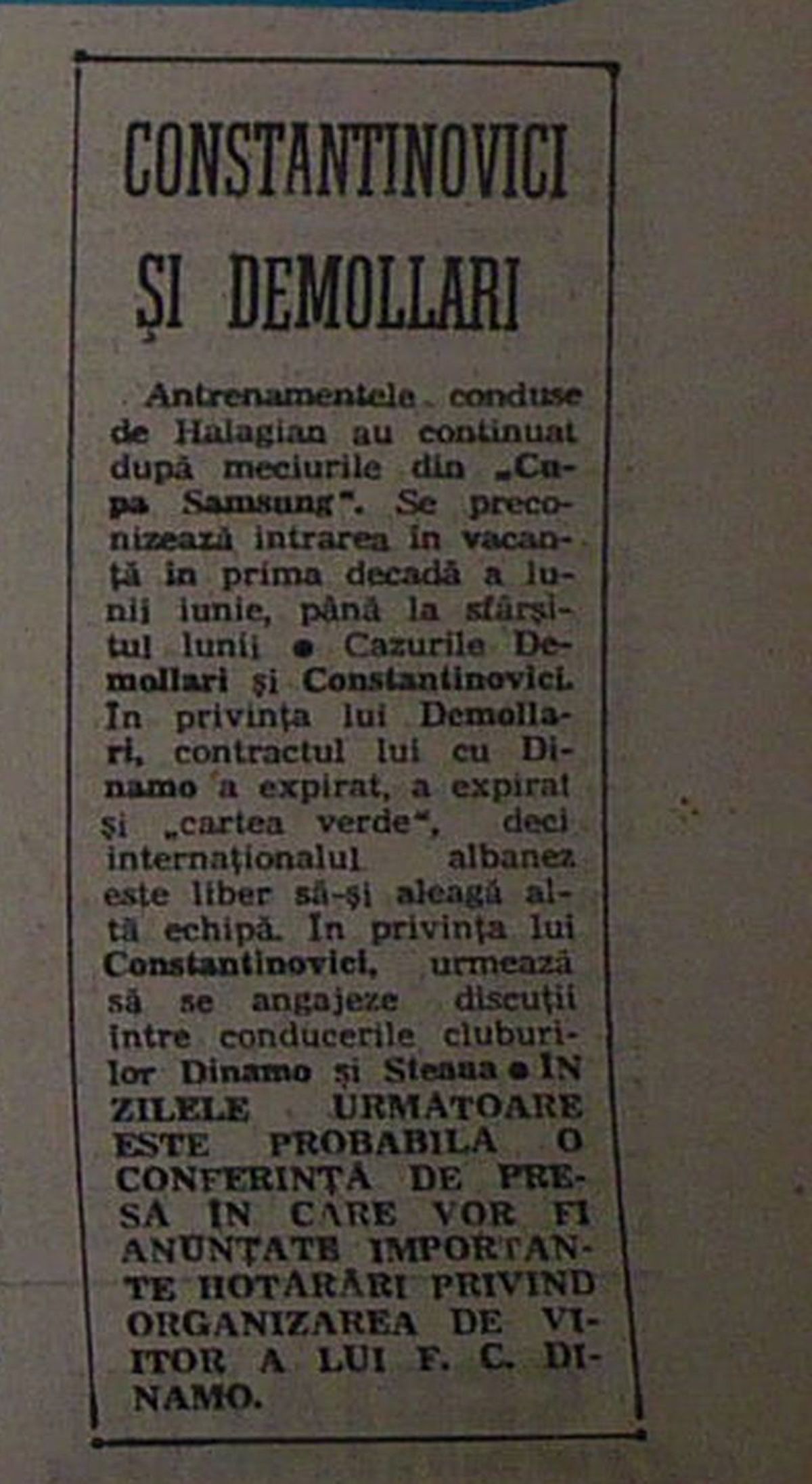 Sulejman Demollari - Dinamo - Steaua