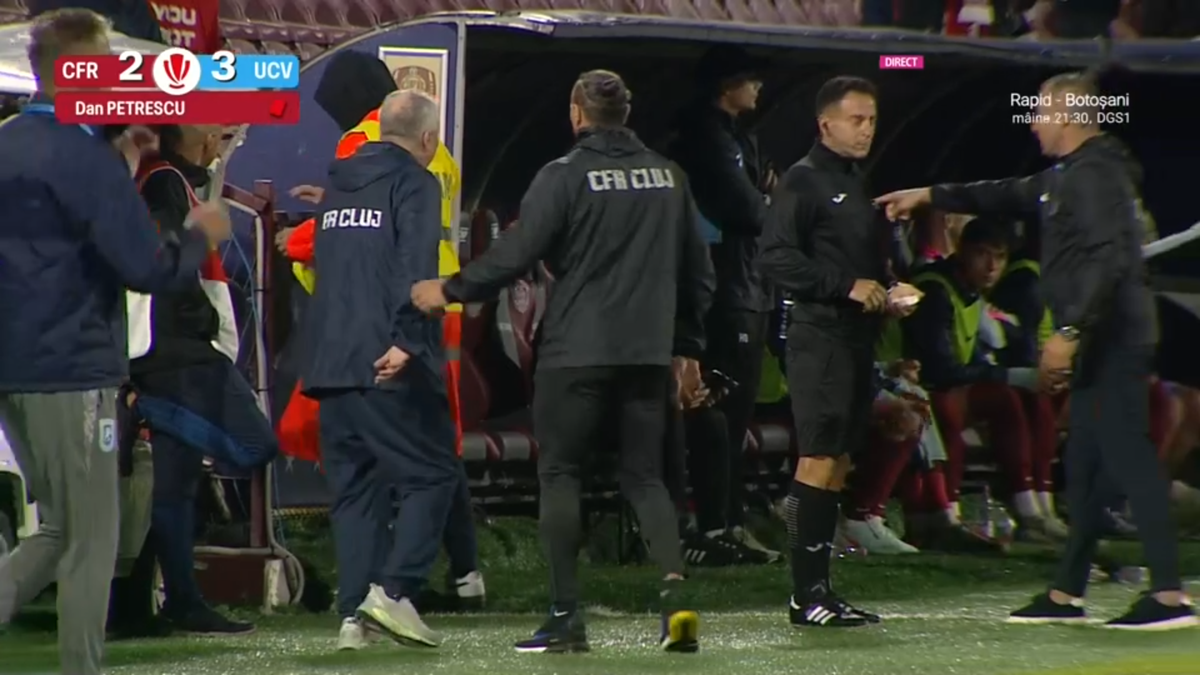 Dan Petrescu, trimis în tribune de Rareș Vidican într-un final incendiar în Gruia