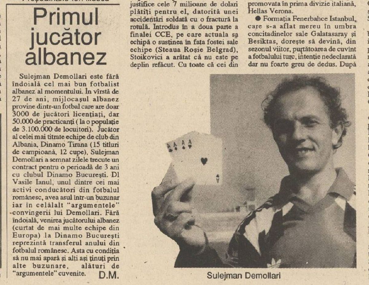 Sulejman Demollari - Dinamo - Steaua