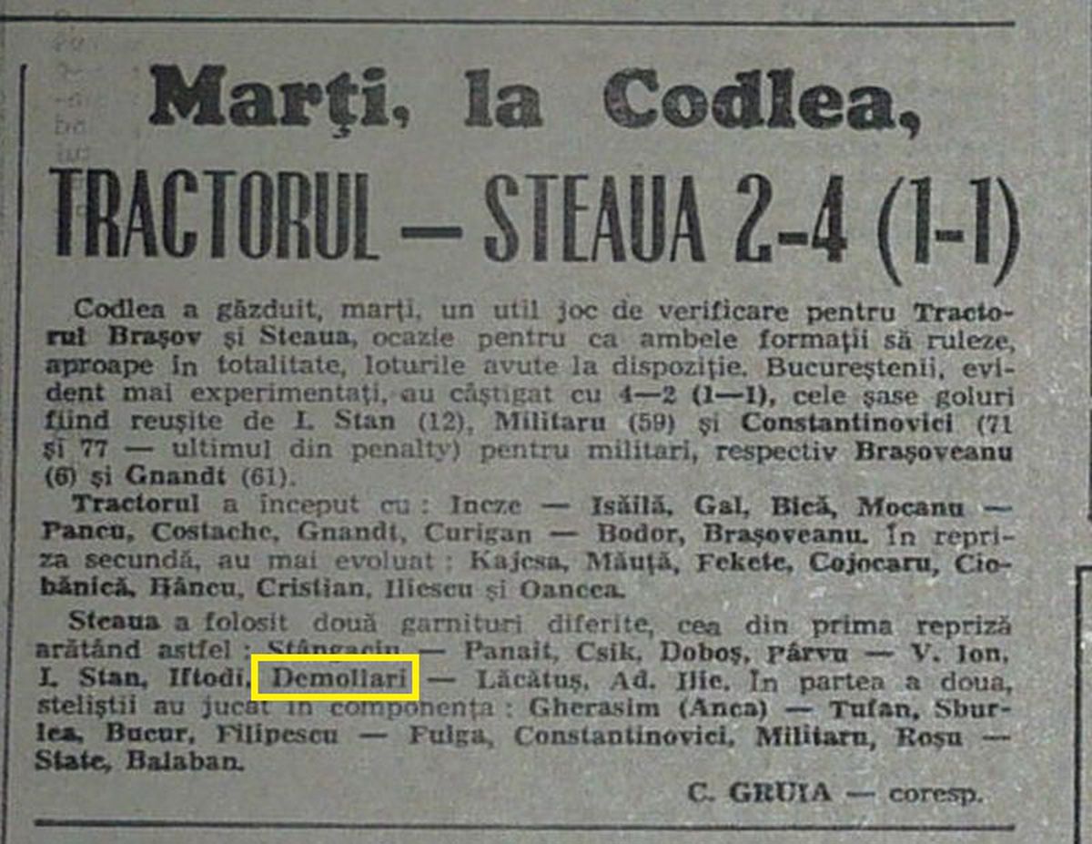 Sulejman Demollari - Dinamo - Steaua