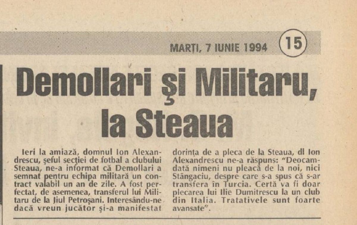 Sulejman Demollari - Dinamo - Steaua