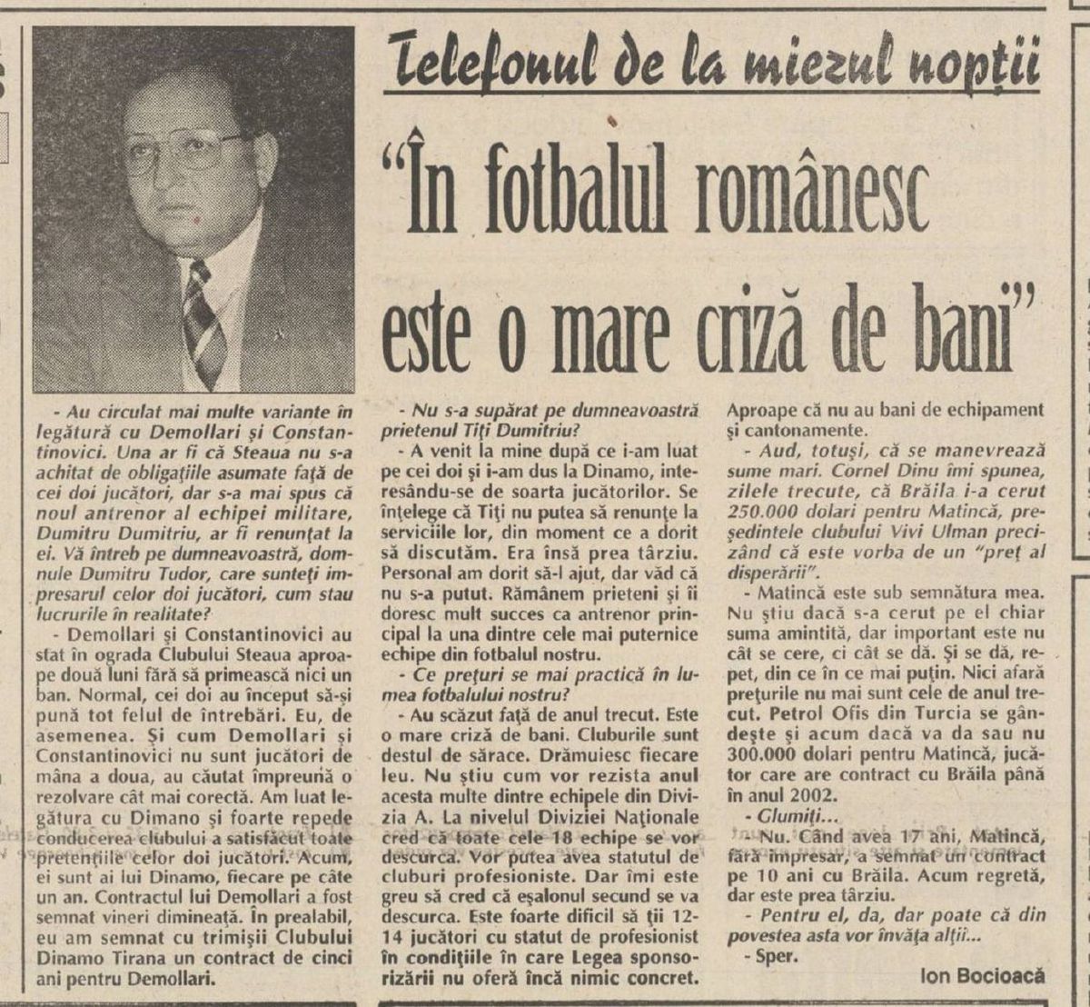 Sulejman Demollari - Dinamo - Steaua