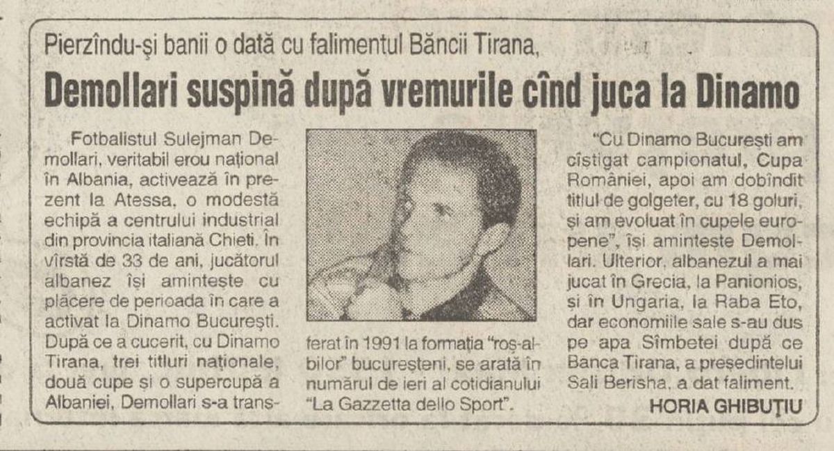 Sulejman Demollari - Dinamo - Steaua